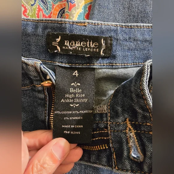 Blue Denim Jeans with Gold Accents - Picture 6 of 10